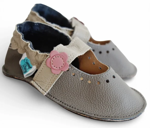 sandałki dziecięce butki letnie dla dziewczynki balerinki skórzane dla dzieci typu soft sole z podeszwy barefoot
