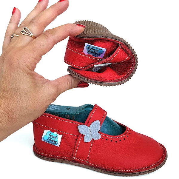 sandałki dziecięce butki letnie dla dziewczynki balerinki skórzane dla dzieci typu soft sole z podeszwy barefoot