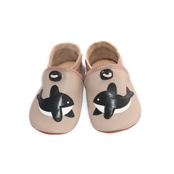 dziecięce paputki skórzane kapcie dla dzieci do przedszkola żłobka orka