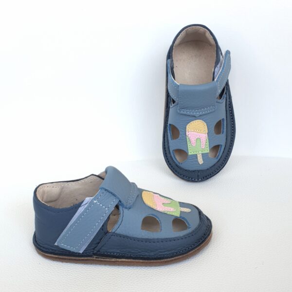 kapcie do przedszkola sandałki dla dzieci barefoot buty na rzepy sandałki skórzane barefootowe bosa stopka sandały dla dzieci miękki kapcie do przedszkola lody