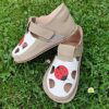 barefoot kapcie dla dzieci do przedszkola sandałki miękkie paputki skórzane barefootowe bosa stopka na rzepy