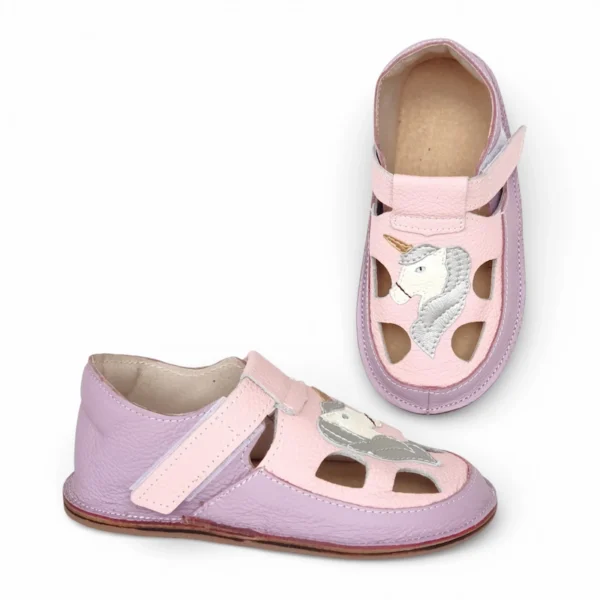 miękkie sandały dziecięce na rzepy z podeszwami niczym bosa stopka z podeszwami barefoot z konikami jednorożce, letnie butty dziecięce skórzane konik, jednorożec miękkie sandały dziecięce na rzepy z podeszwami niczym bosa stopka z podeszwami barefoot z konikami jednorożce, letnie buty dziecięce skórzane konik, jednorożec