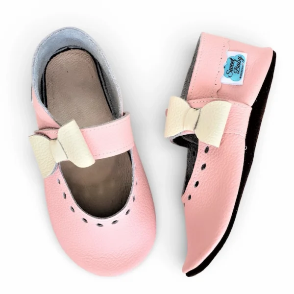 sandałki dziecięce butki letnie dla dziewczynki balerinki skórzane dla dzieci typu soft sole z podeszwy barefoot