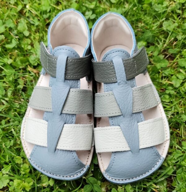 Barefootowe sandałki dziecięce skóra naturalna skórzane, bosa stopka, miękkie sandałki skórzane na miarę