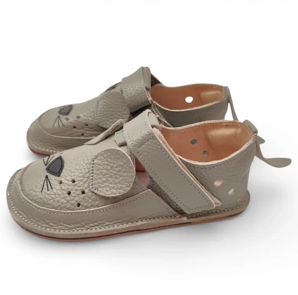 sandały barefoot dla dzieci myszki, przewiewne i miękkie buty barefoot dzieciece ze skóry polski producent