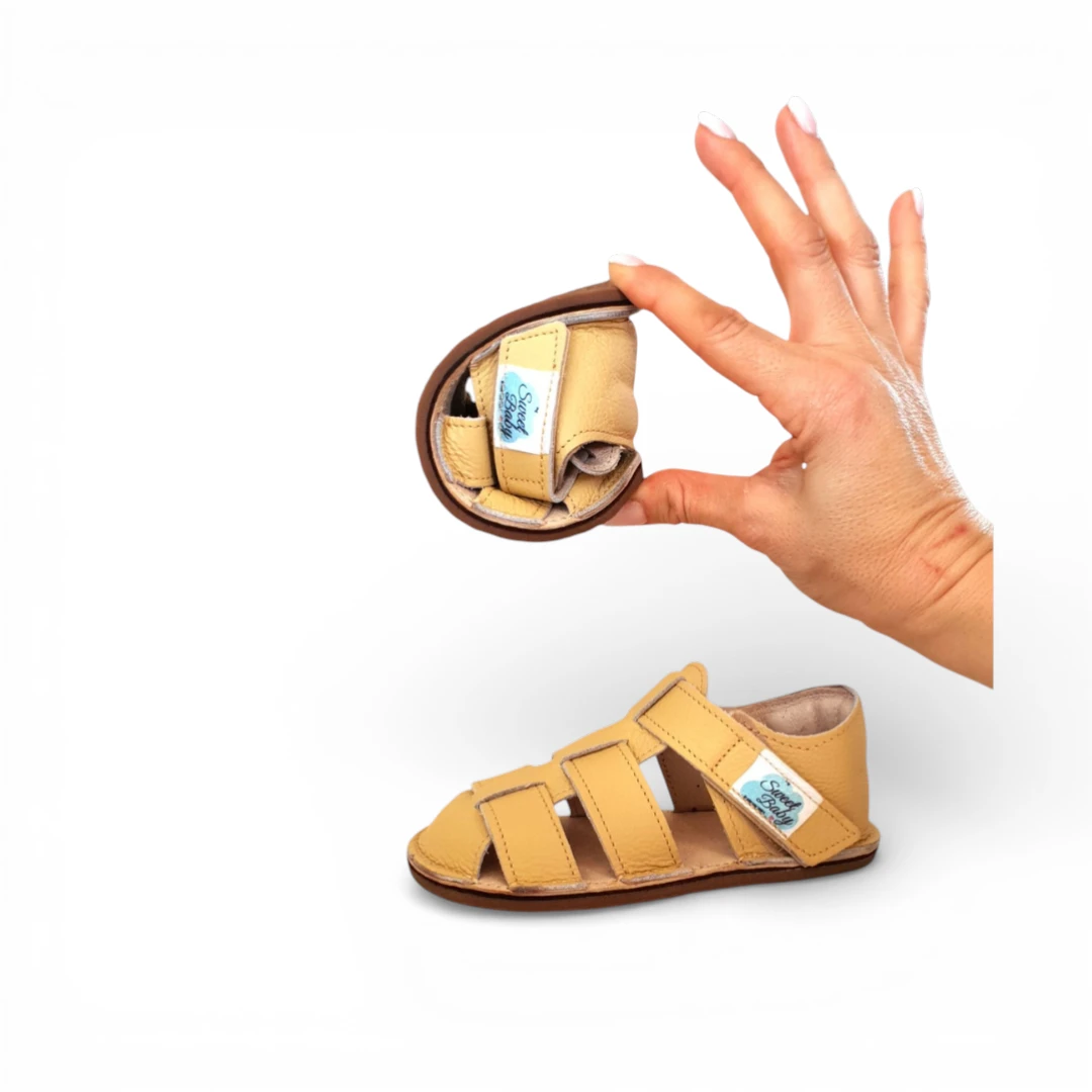 buty barefoot dla dzieci szyte na miare, miękkie lekkie i elastyczne, ze skóry sandały dla dzieci i kapcie do przedszkola skórzane od sweetbaby